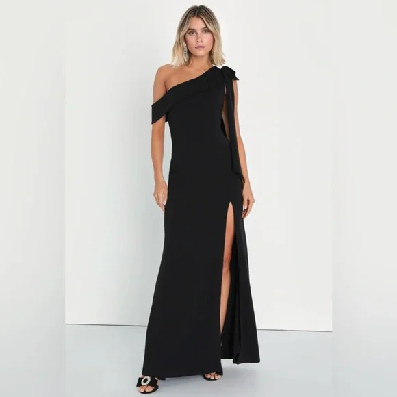 Lulus | Dresses | Lulus Black Evening Gownbridesmaid Dress | Poshmark